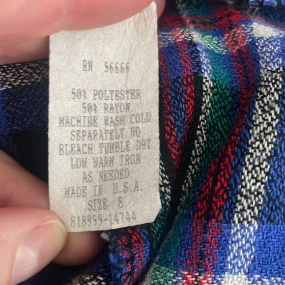 Vintage 90’s Plaid Academia Front Pleated Mini Skirt 8 - Picture 7 of 9